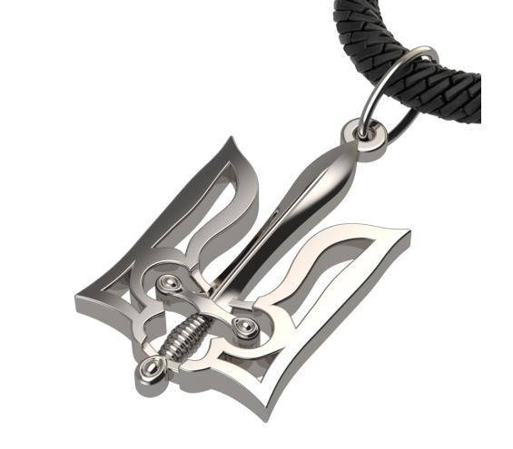 

Тризуб Герб України, ПС, Тризуб з Мечем Україна, Кулон, Амулет, Підвіс, Срібло, Золото