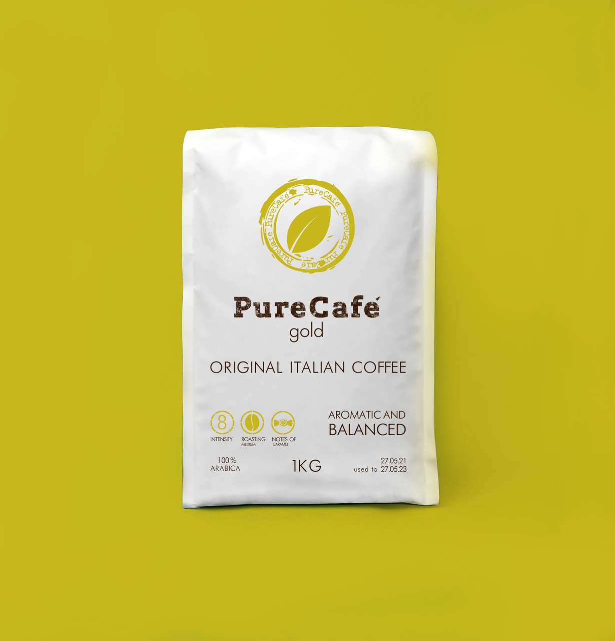 

Кофе PureCafe Gold зерно 100% Арабики Италия 1кг