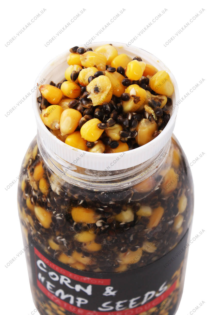 

Спод микс зерновых смесей Vulkan Corn + Hemp Seeds (кукуруза, конопля) 1л