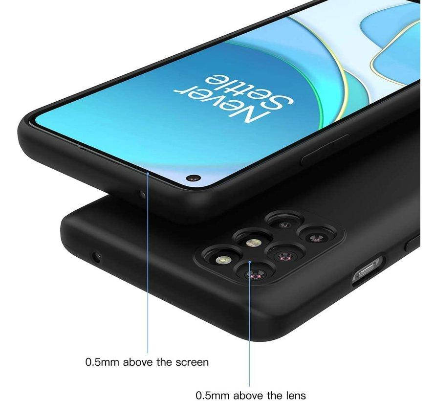 

Силиконовый чехол для Oneplus 8T Черный микрофибра soft touch