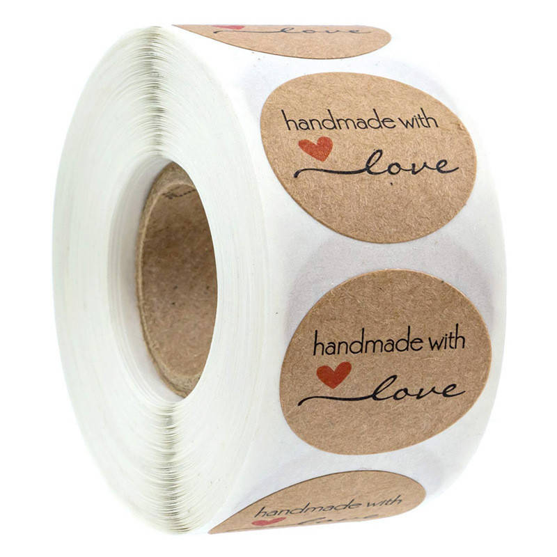 

Наклейки декоративные ′Handmade with love′. 500 шт