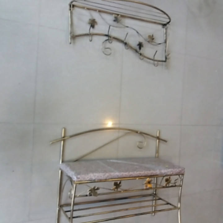 

Кованая прихожая №11, 85 см бамбук овал, Золотистый