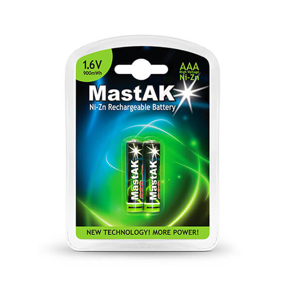 

Аккумуляторы (Ni-Zn) AAA MastAK High Voltage 550mAh (900mWh) (2шт.)