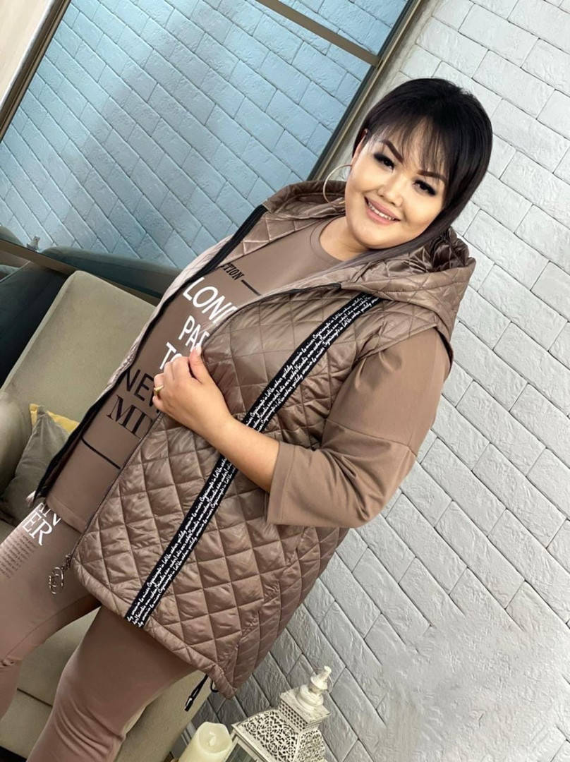 

Стеганная жилетка на синтепоне большого размера, Жилетки женские теплые, Красивые жилетки женские