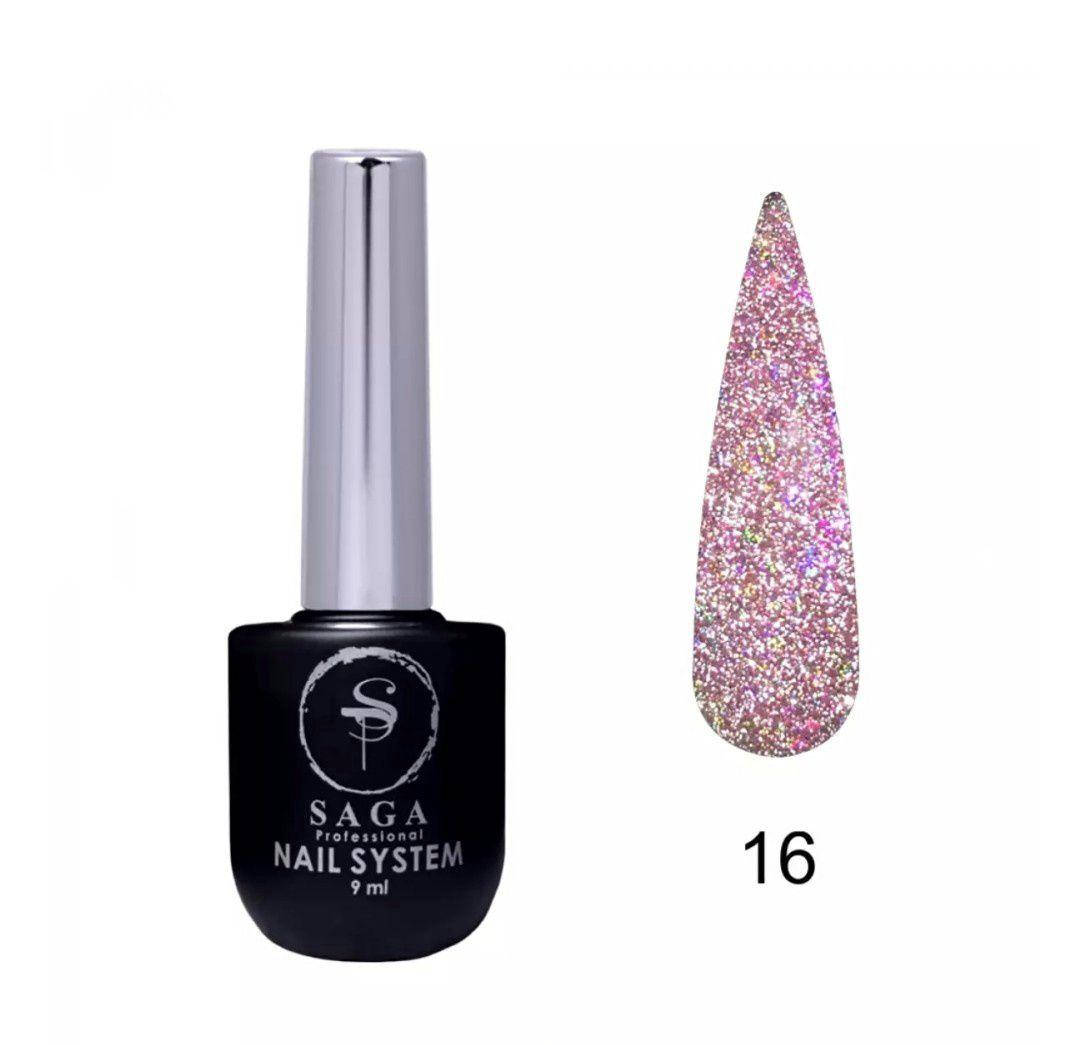 

Гель-лак светоотражающий Saga Professional Fiery gel №16, 8мл