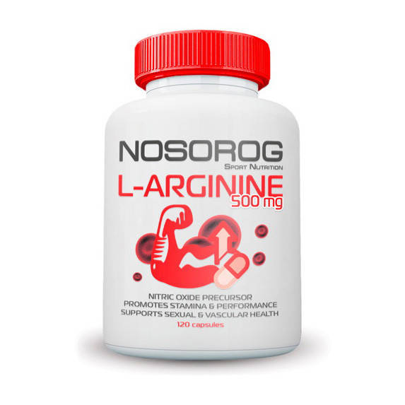 

Аминокислота Л-Аргинин Nosorog Nutrition L-Arginine 500 mg (120 caps)