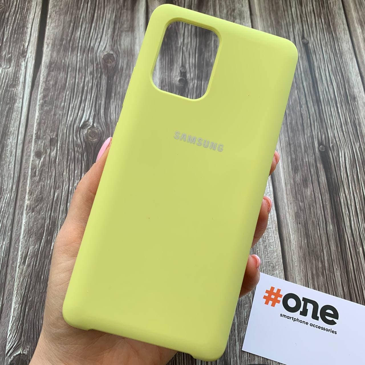 

Чехол для Samsung Galaxy S10 Lite Silicone Case с бархатом силиконовый чехол на самсунг с10 лайт фисташковый