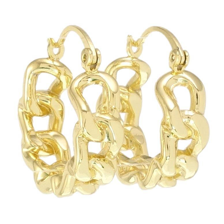 

Серьги Xuping Позолота 14K замок-булавка "Кольца цепочка" ø 2,2см