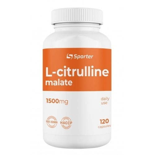 

Цитруллин Sporter L-Citrulline malate 1500 мг 120 капс.
