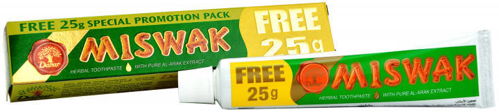 

Зубна паста Dabur Herb'l Miswak Трав'яна 50 г + 25