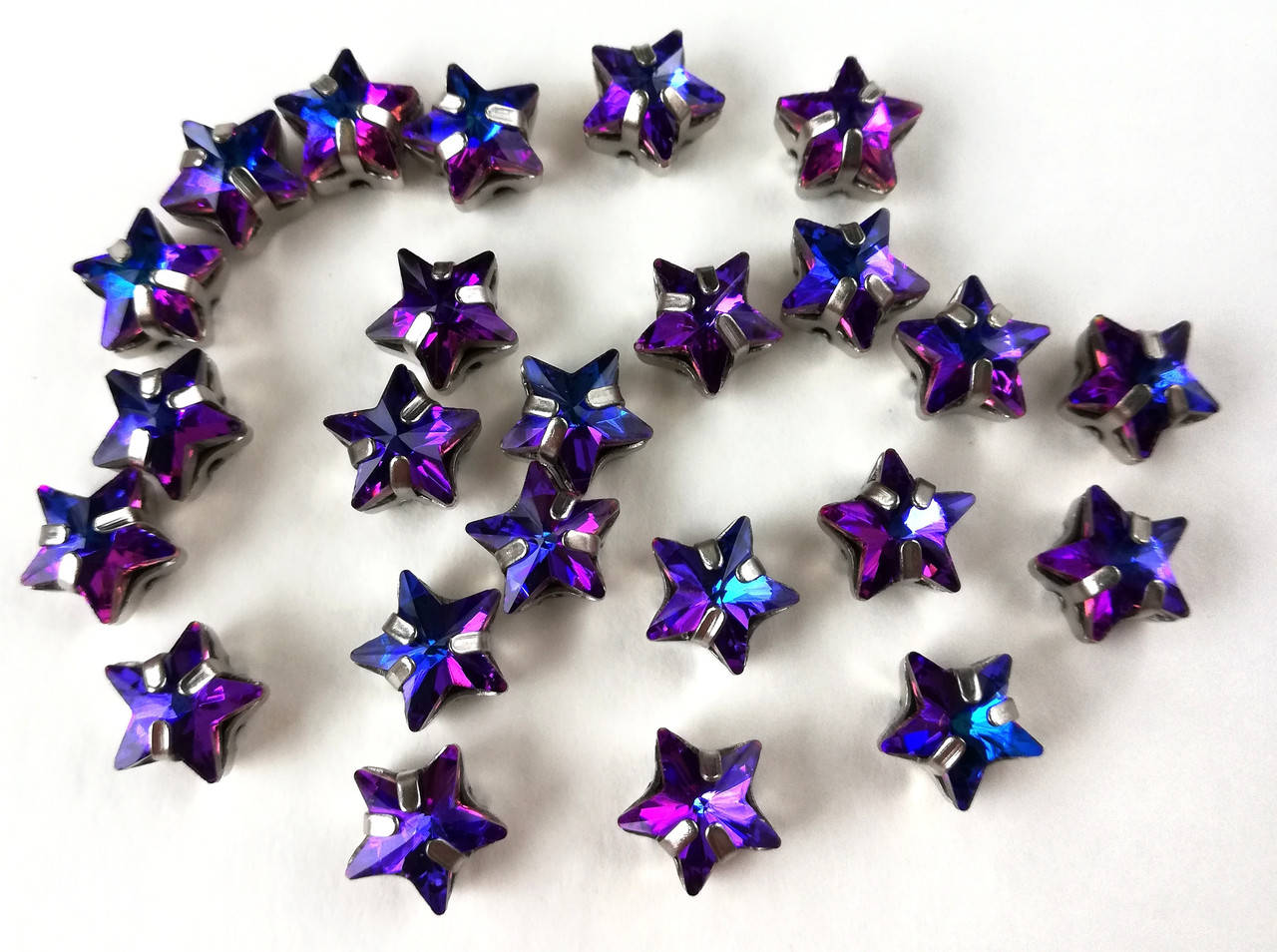 

Кристал Зірка 8 мм Пурпуровий В ЦАПАХ під срібло