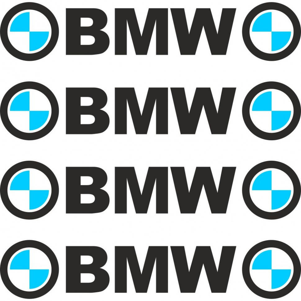 

Набор виниловых наклеек на ручки авто - BMW (4 шт.)