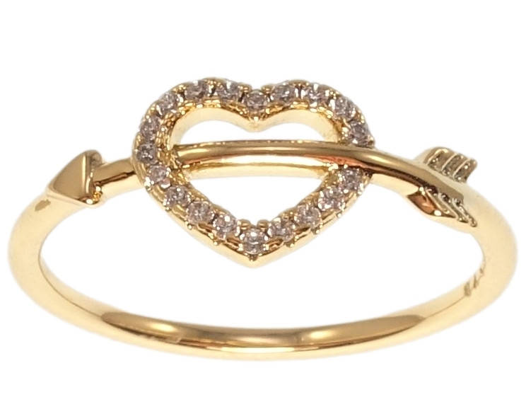 

Кольцо Xuping Позолота 18K "Сердце пронзенное стрелой" р.18.5