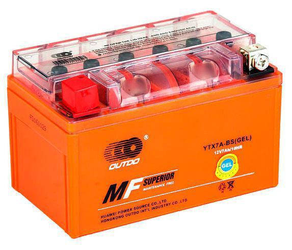 

Мото Акумулятор Outdo Гелевий 7Ah 12V (+/-) GEL (UTX7A-BS GEL)