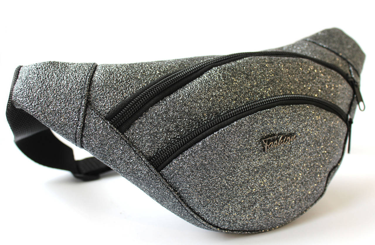 

Стильна сумка-бананка зі шкірзамінника "Fashion Z2021" Сірий