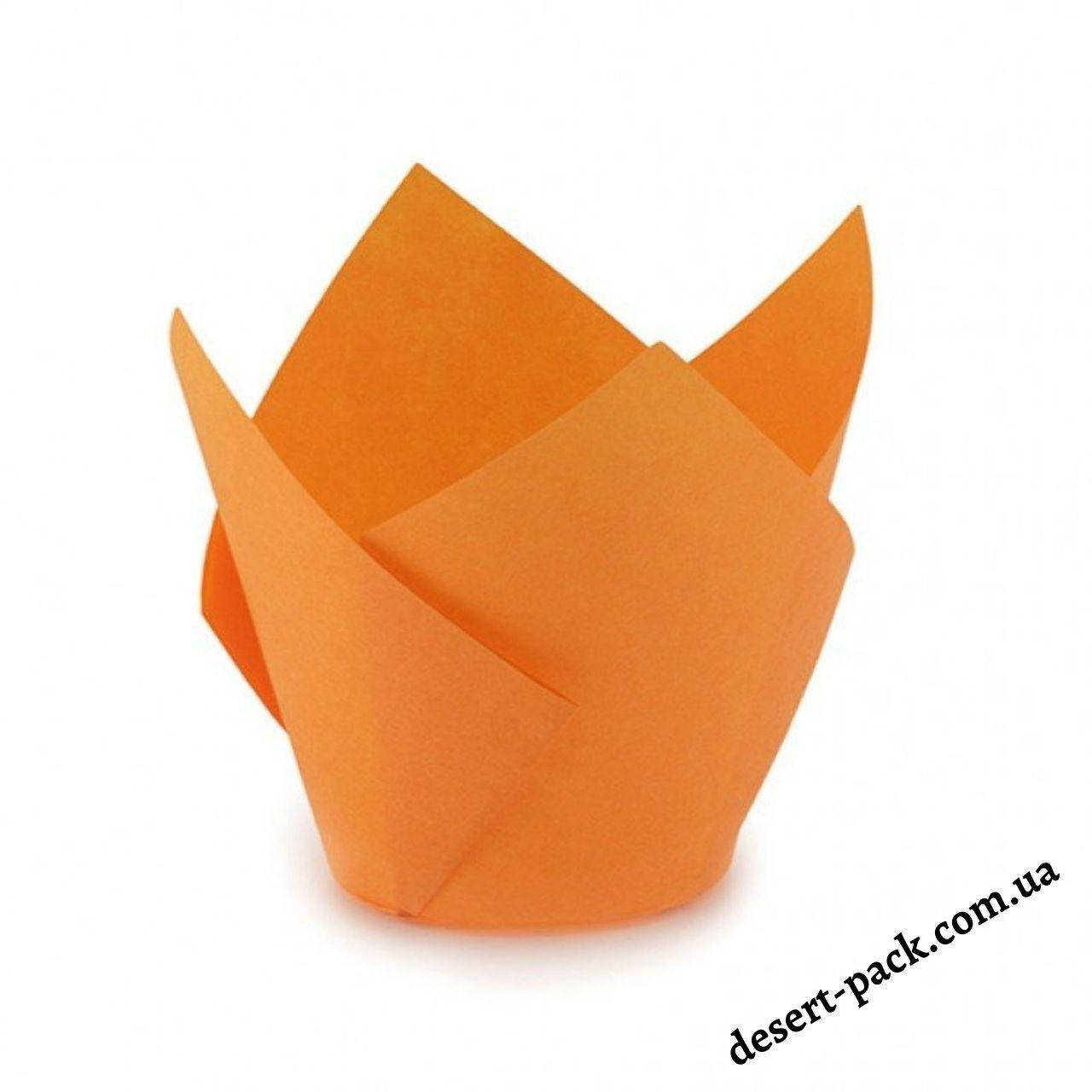 

Бумажные формы для мафинов "Тюльпан" 50х75 мм (200 шт.) оранжевые, Оранжевый