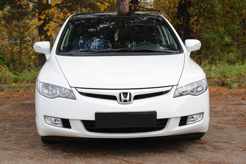 

Реснички на фары для Honda Civic VIII 2006-2009 г.в. Хонда Сивик, Черный
