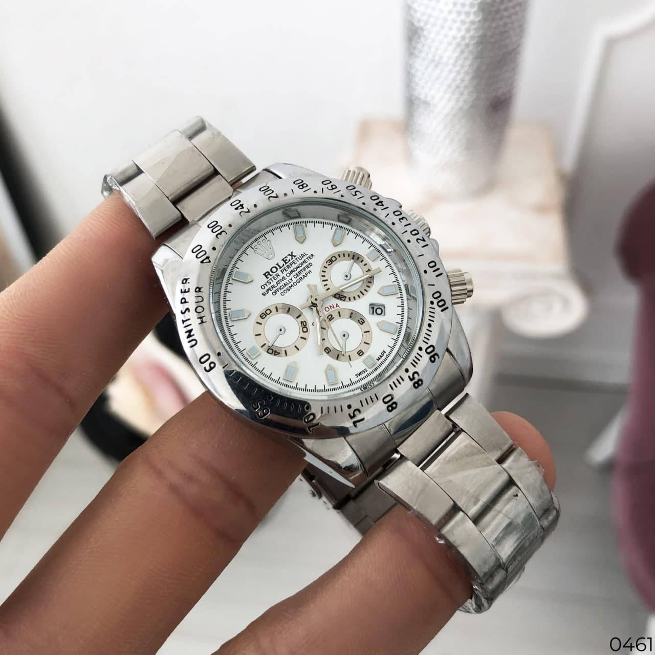 

Мужские часы в стиле Rolex Daytona silver