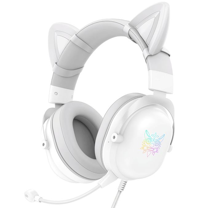 

Наушники ONIKUMA Gaming CAT with LED X11, USB + 3,5 мм white, Белый