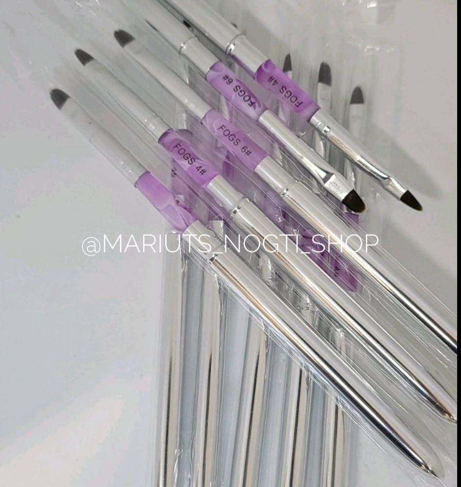 

Кисть для наращивания ногтей гелем, полигелем, акрилом #6 С косточком