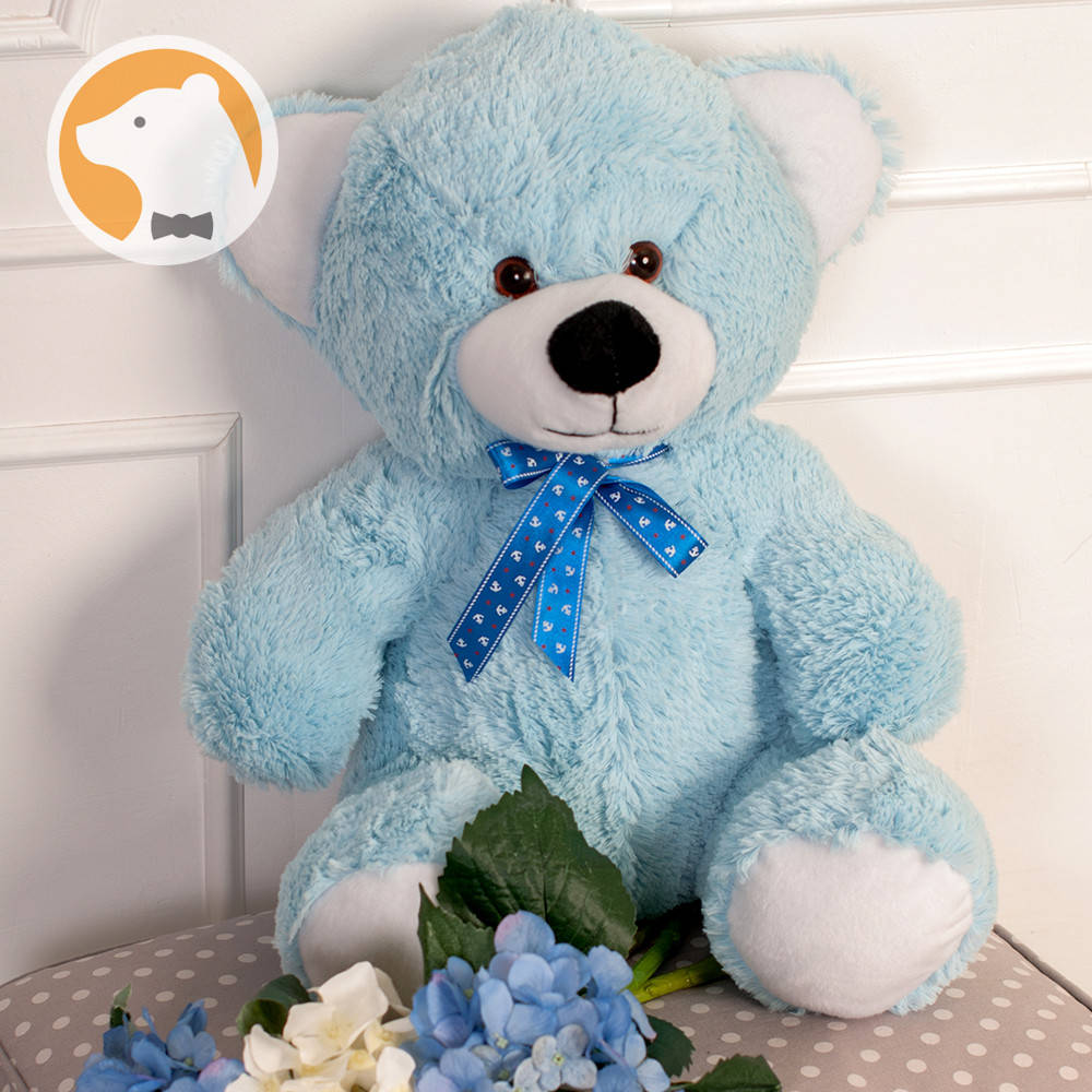 

Плюшевый медвежонок Томми, 70 см, голубой