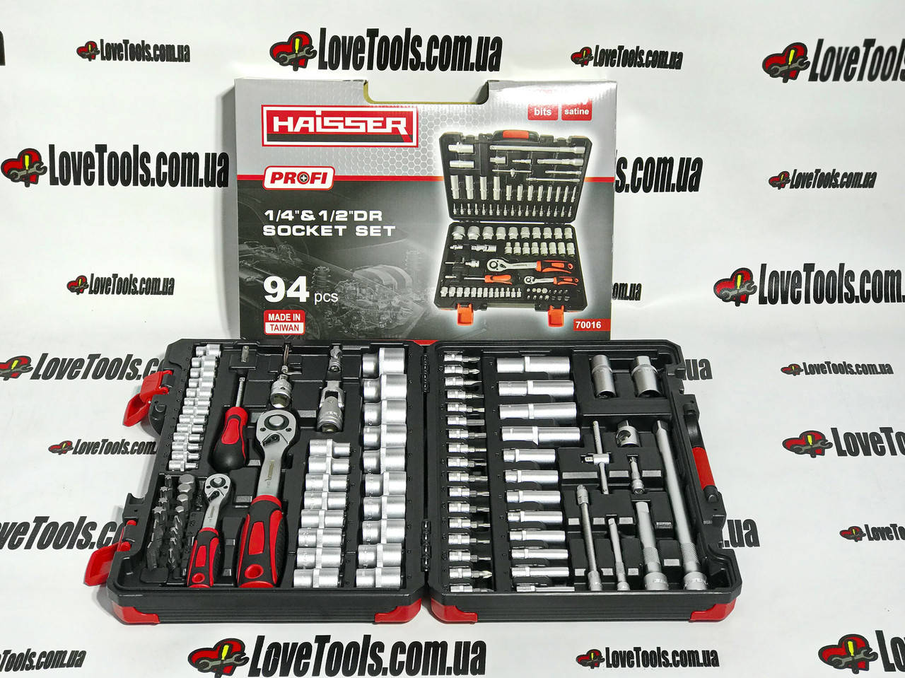 

Набор инструмента Haisser 1/4" 1/2" 94 предмета CrV