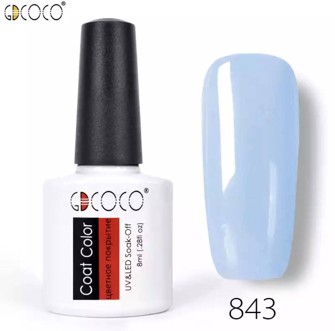 

Гель-лак GDCOCO 8 мл, №843 (нежно-голубой)