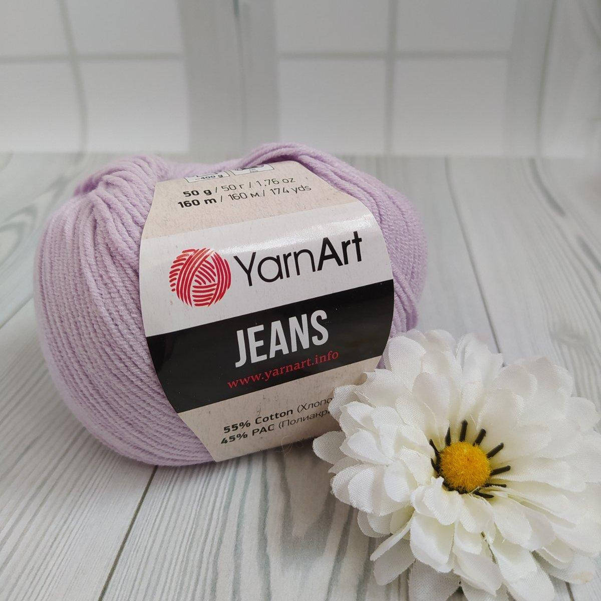 

YarnArt Jeans (№19) світло бузковий, Сиреневый