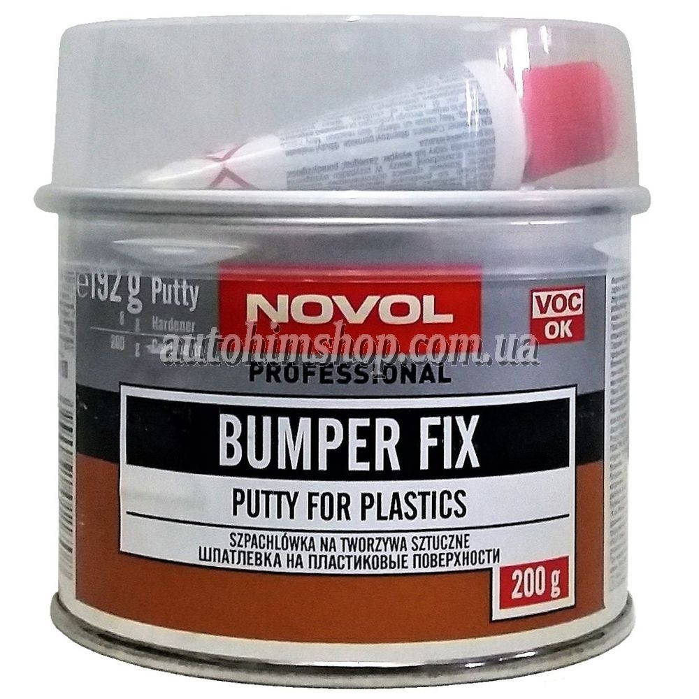 

Шпатлевка Novol Bumper Fix по пластику серая 192+8 г