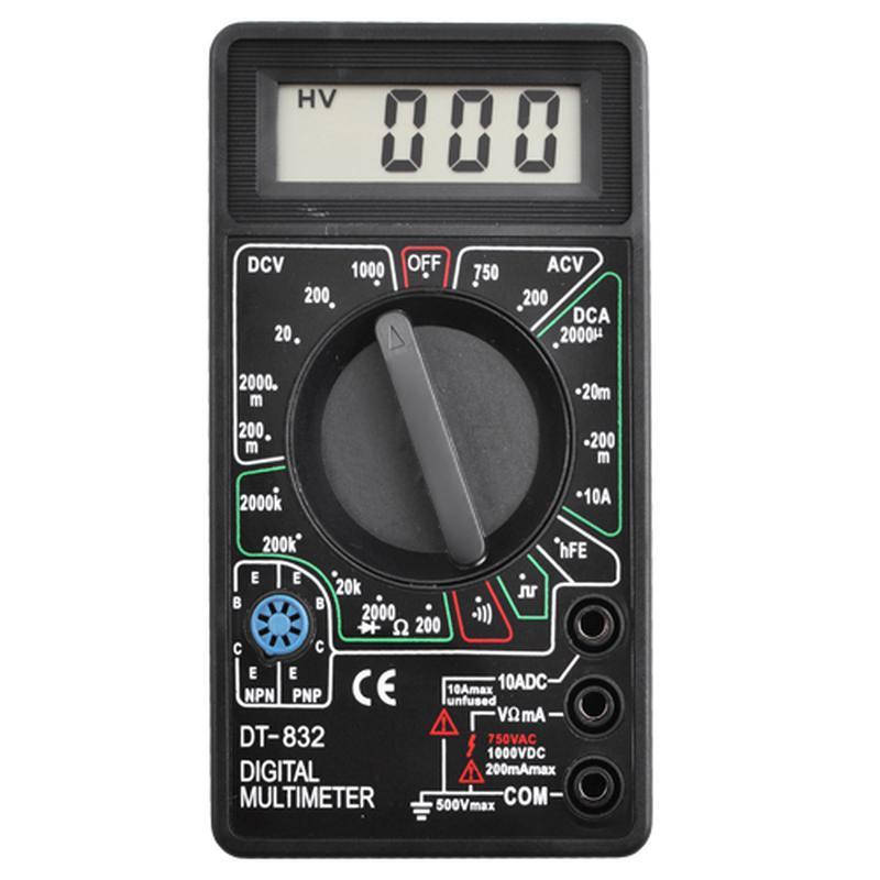 

Мультиметр DT 832 цифровой, тестер, вольтметр, амперметр