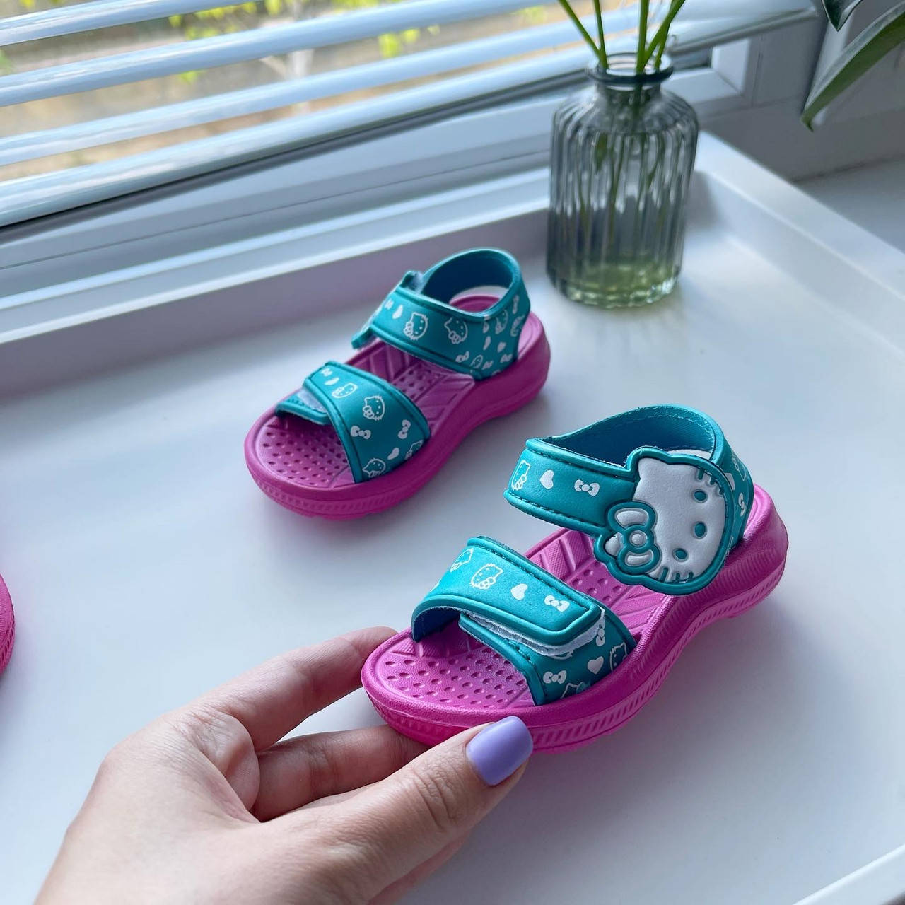 

Сандали пенка босоножки легкие летние тапочки р 25 - 16,3, Розовый