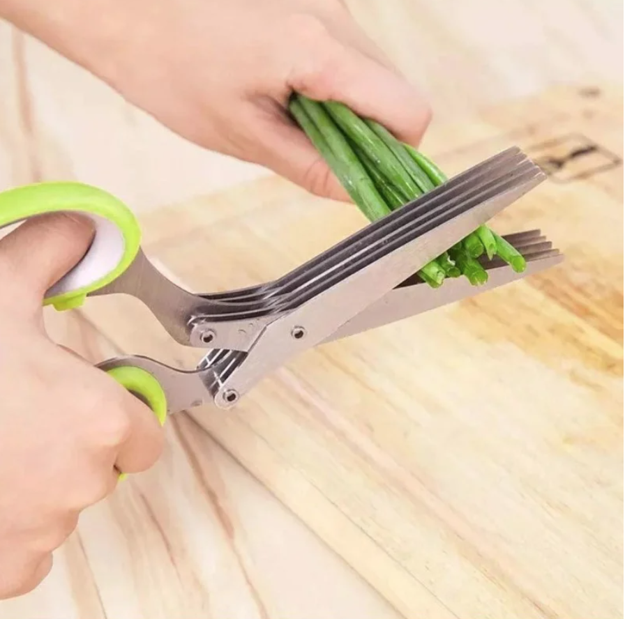 

Кухонные ножницы для зелени Herb Scissors 5 острых лезвий, Розовый