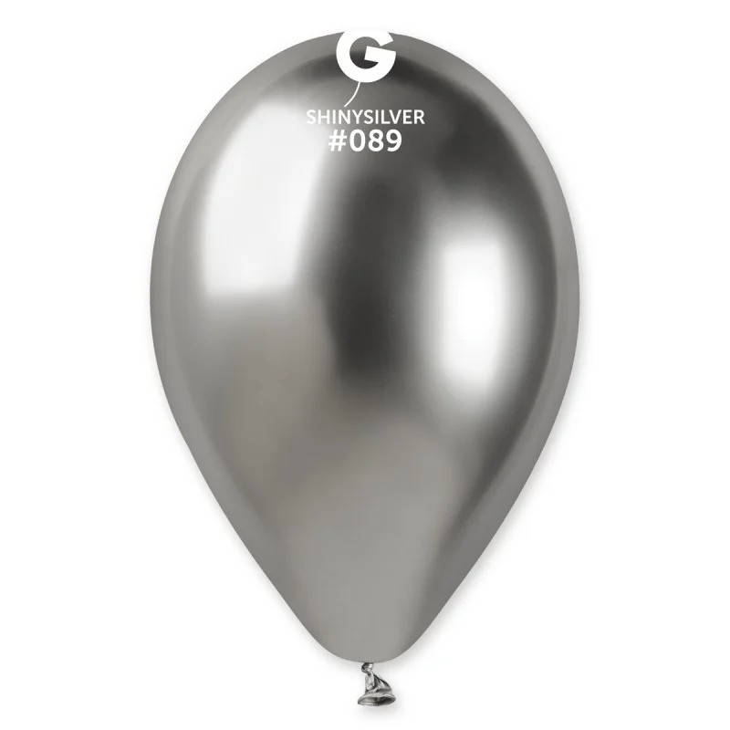 

Латексный круглый шар Gemar 13"/33 хром серебряный, Серебристый