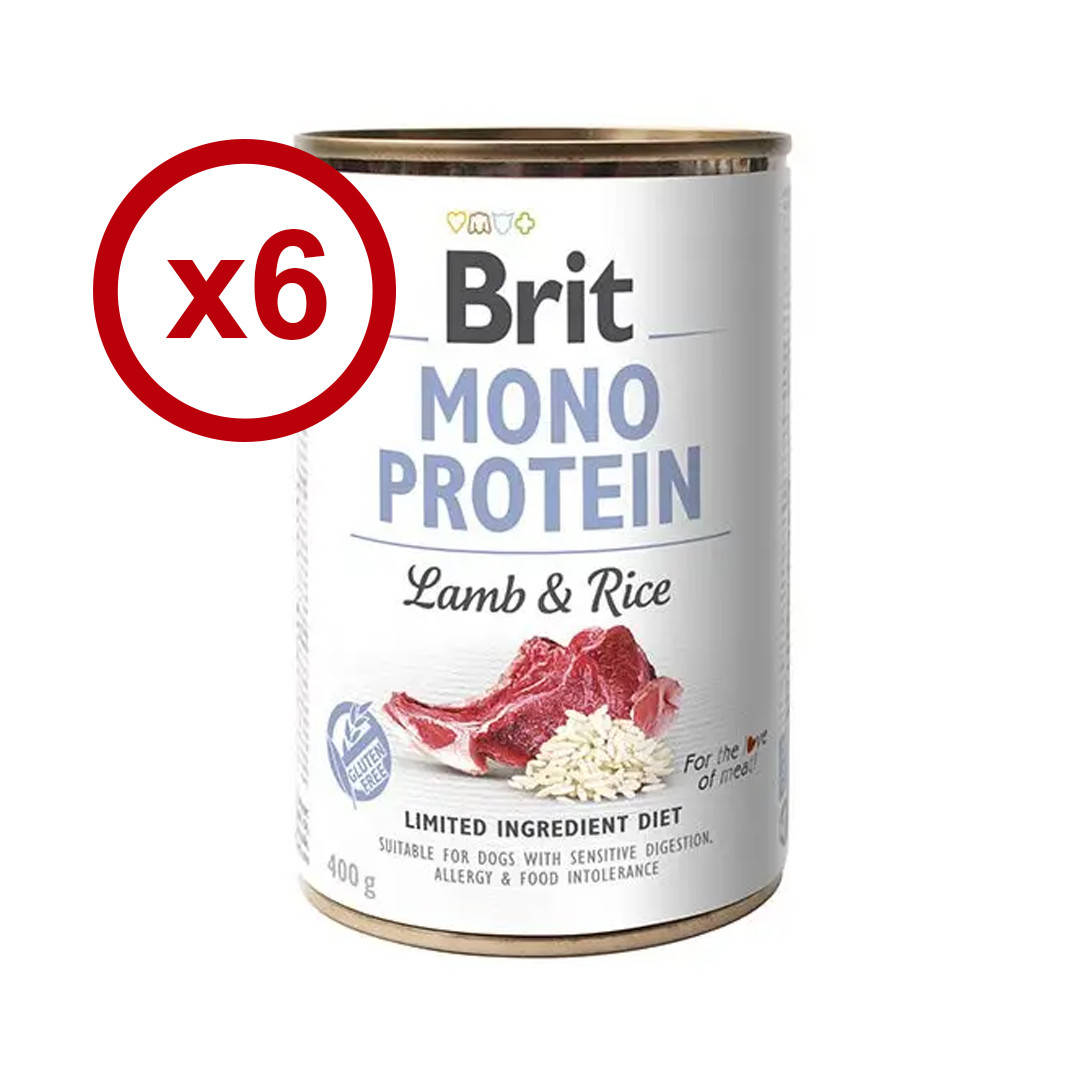

Brit Mono Protein 400 г * 6 шт консерва для собак (ягнёнок и рис)