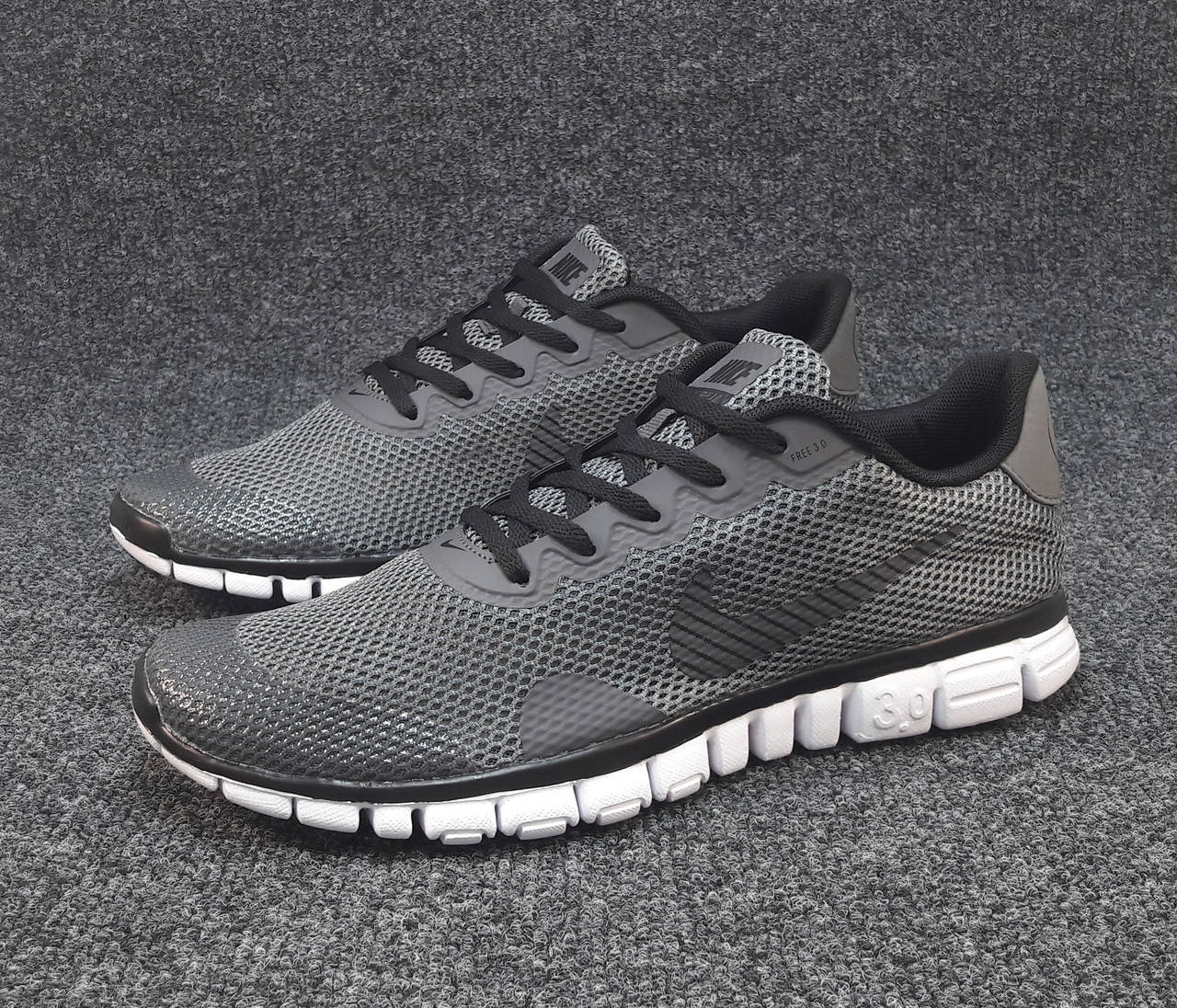 

Кроссовки мужские Nike Free Run 3.0 сетка серые (найк фри ран)(р.44), Серый