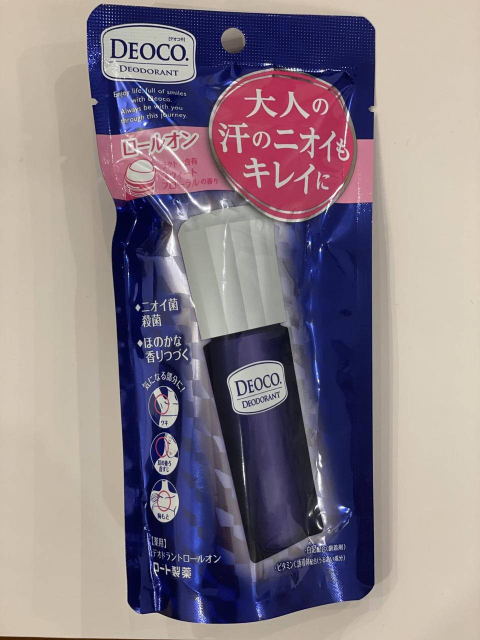 

ROHTO Deoco Medicated Deodorant Roll-On Роликовый лечебный дезодорант, 30мл
