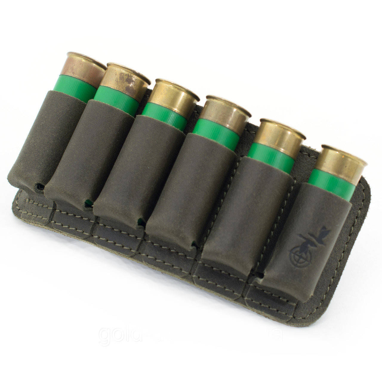 

Подсумок 6 патронов открытый кожа