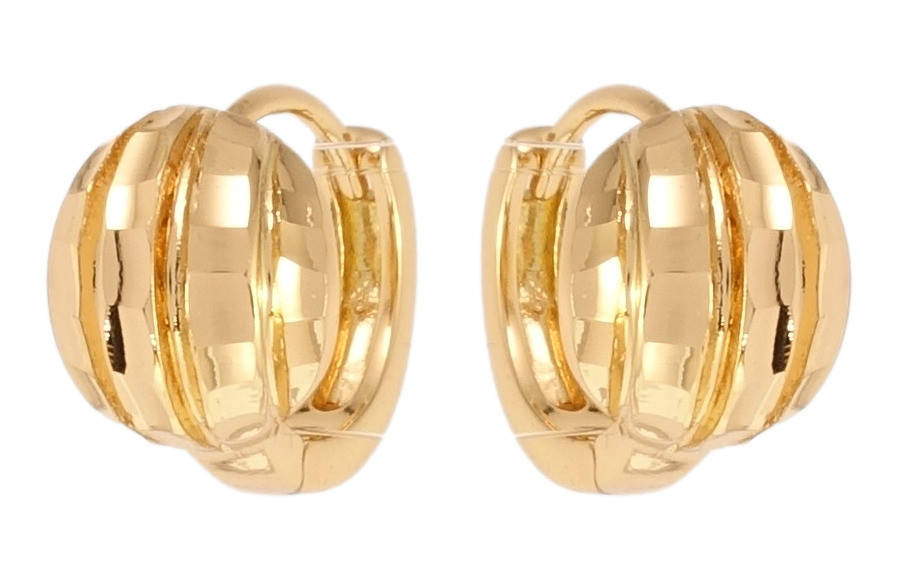 

Серьги Xuping Позолота 18K колечки "Выпуклые овалы с узором"