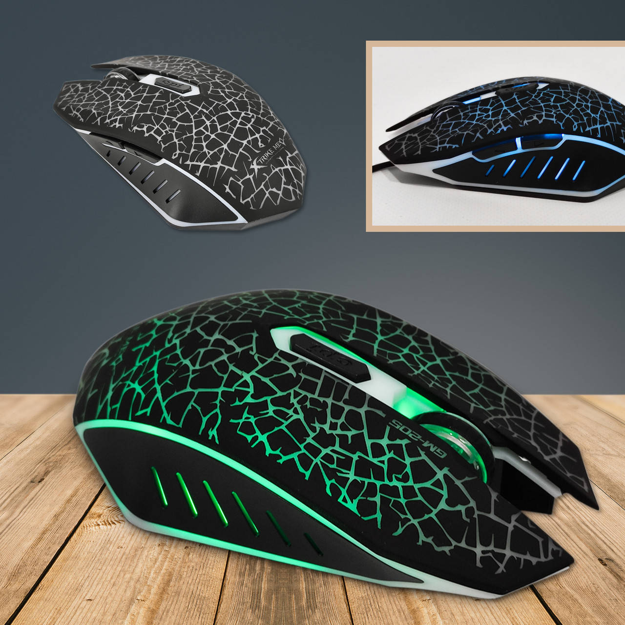 

Игровая мышь Xtrike Me GM205 с подсветкой геймерская мышь для ПК и ноутбука, Черный