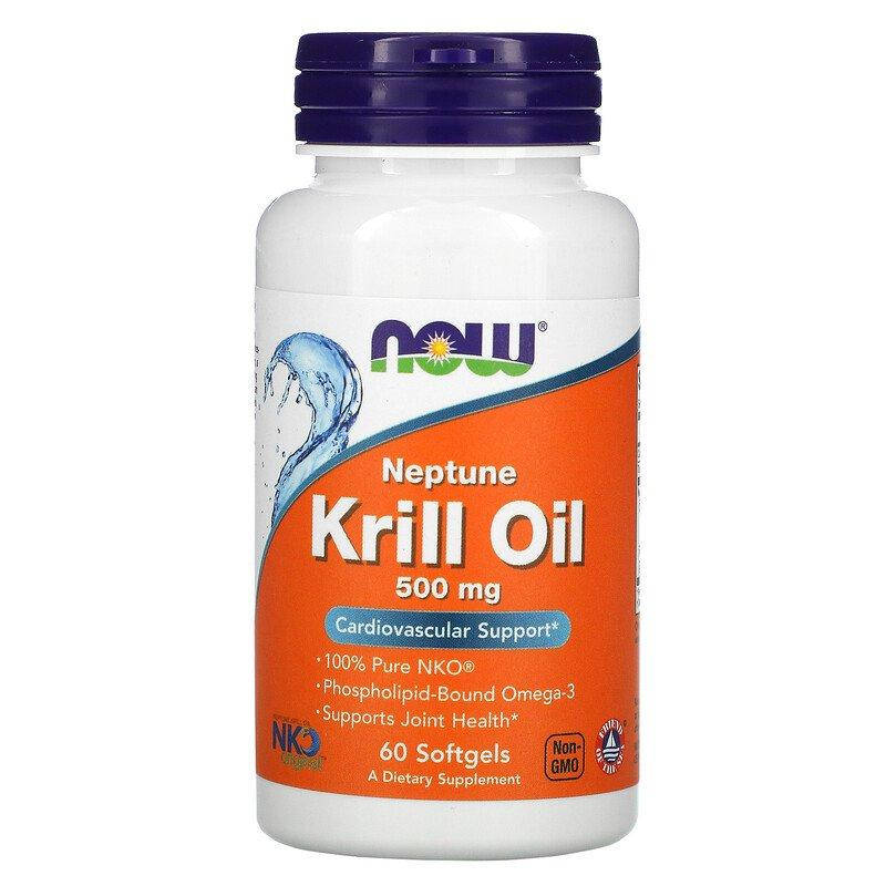

Масло криля, Now Foods, 500 мг, 60 капсул