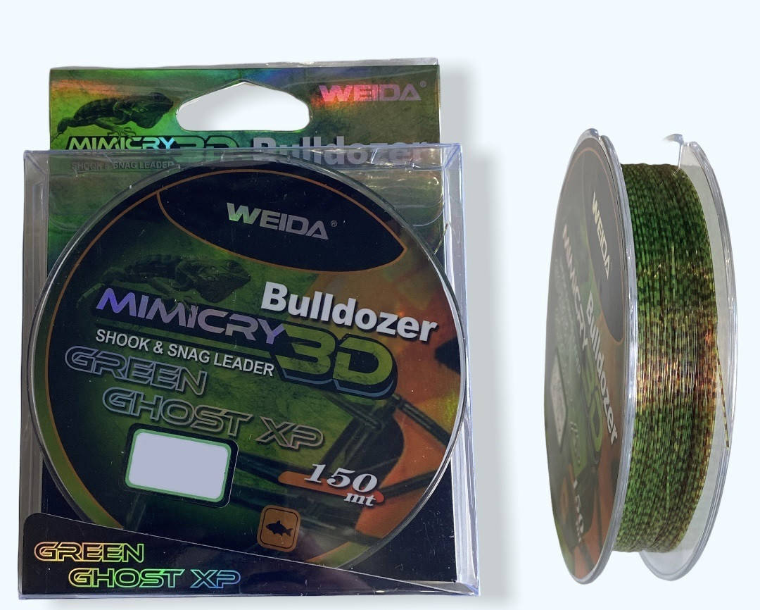 

Леска рыболовная Bulldozer Mimicry 3D 150, 0.18, Зелёный