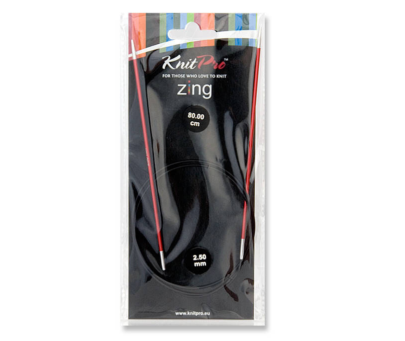 

Спиці кругові 2,5мм 80см Zing KnitPro 47123