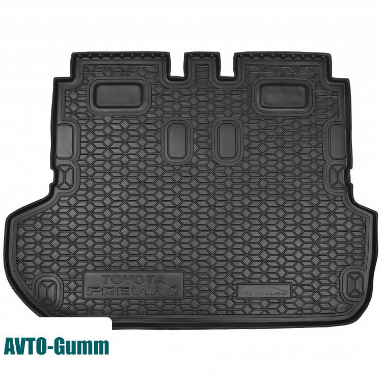 

Коврик в багажник для Toyota Previa 2000-2005 (6/7мест), резиновый (AVTO-Gumm), Черный