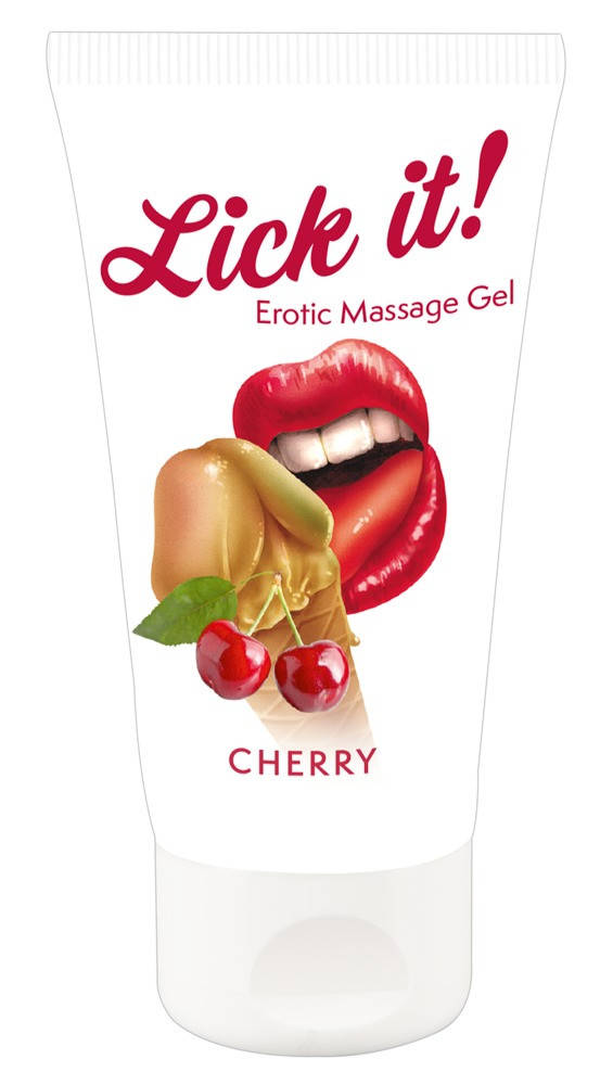 

Масажный гель с ароматом и вкусом вишни Lick It! Cherry, 50 мл