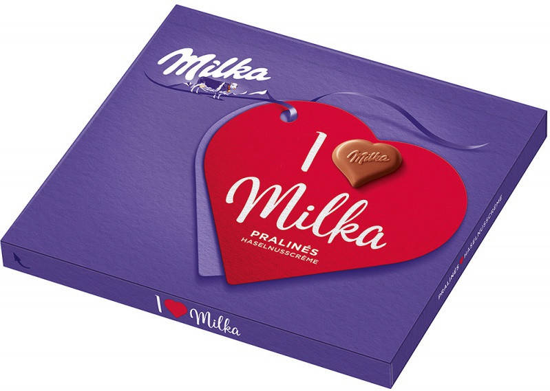 

Шоколадные конфеты Пралине с ореховым кремом Milka Pralines Haselnusscreme 110 г Швейцария