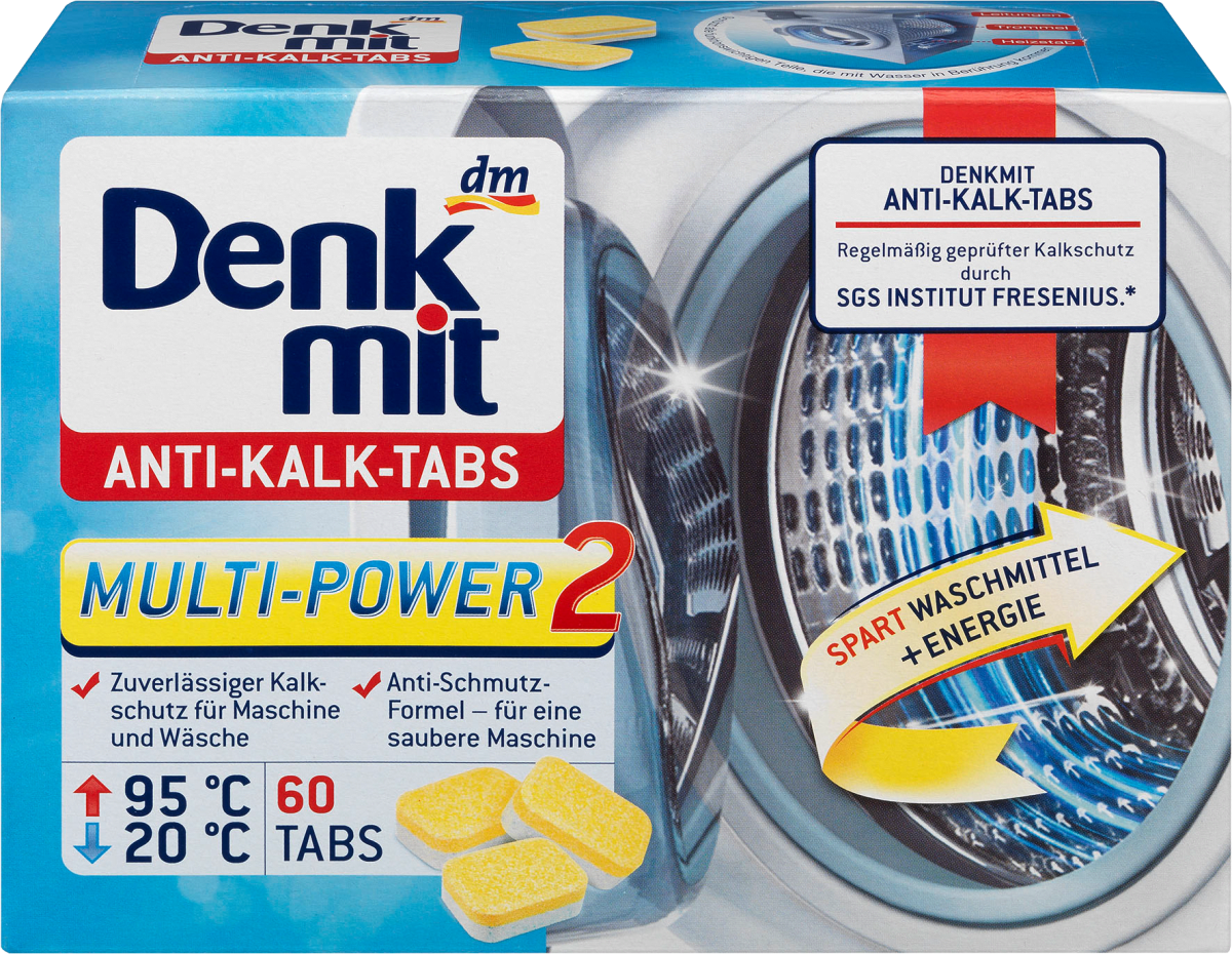 

Анти-известковые таблетки для стиральной машины Denkmit Anti-Kalk-Tabs, 60 шт.