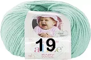 

Пряжа Baby Wool Alize № 19 водяная зелень (еще +18 цветов)