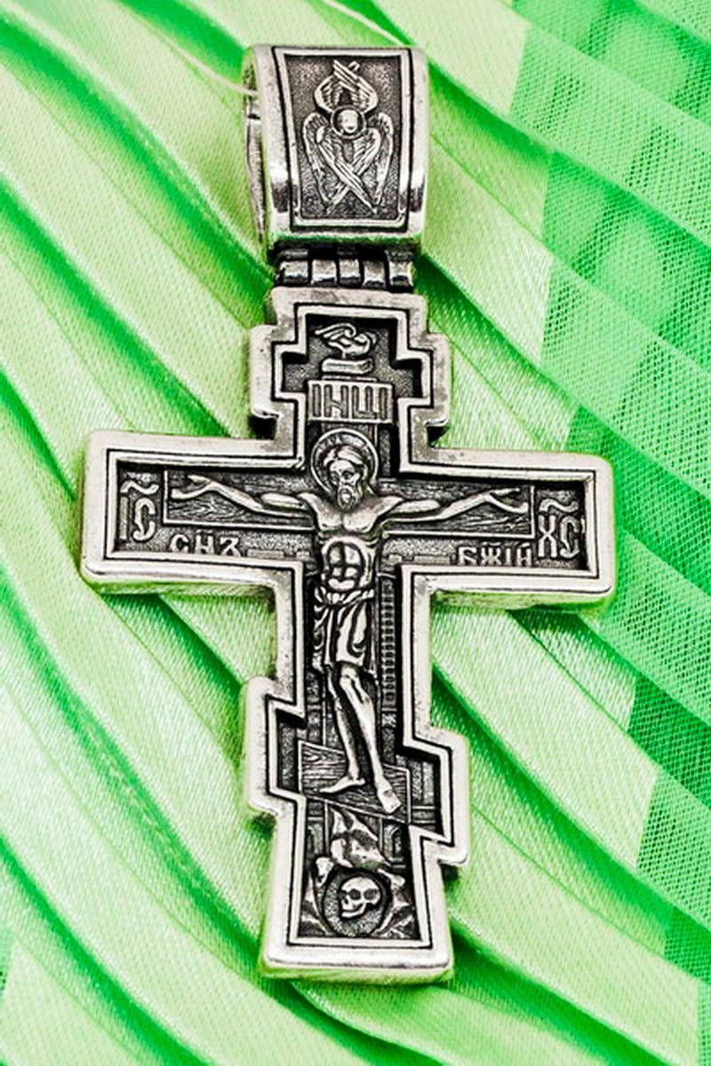 

Большой серебряный мужской крест с Распятием Распятие Христово Православный Крест