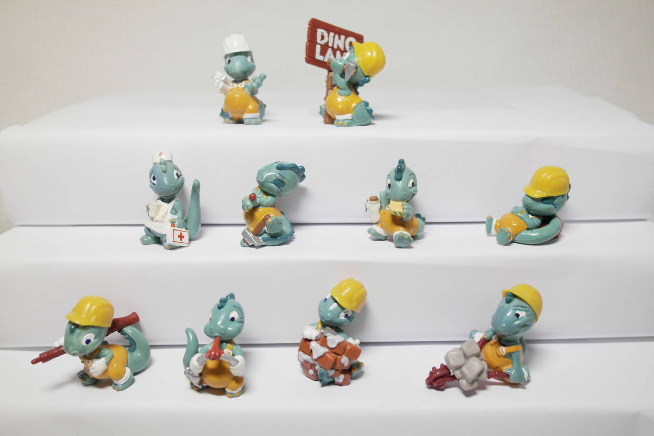 

Динозавры Строители 1994, 10шт комплект, Die Dapsy Dinos 1994 Игрушки из киндеров