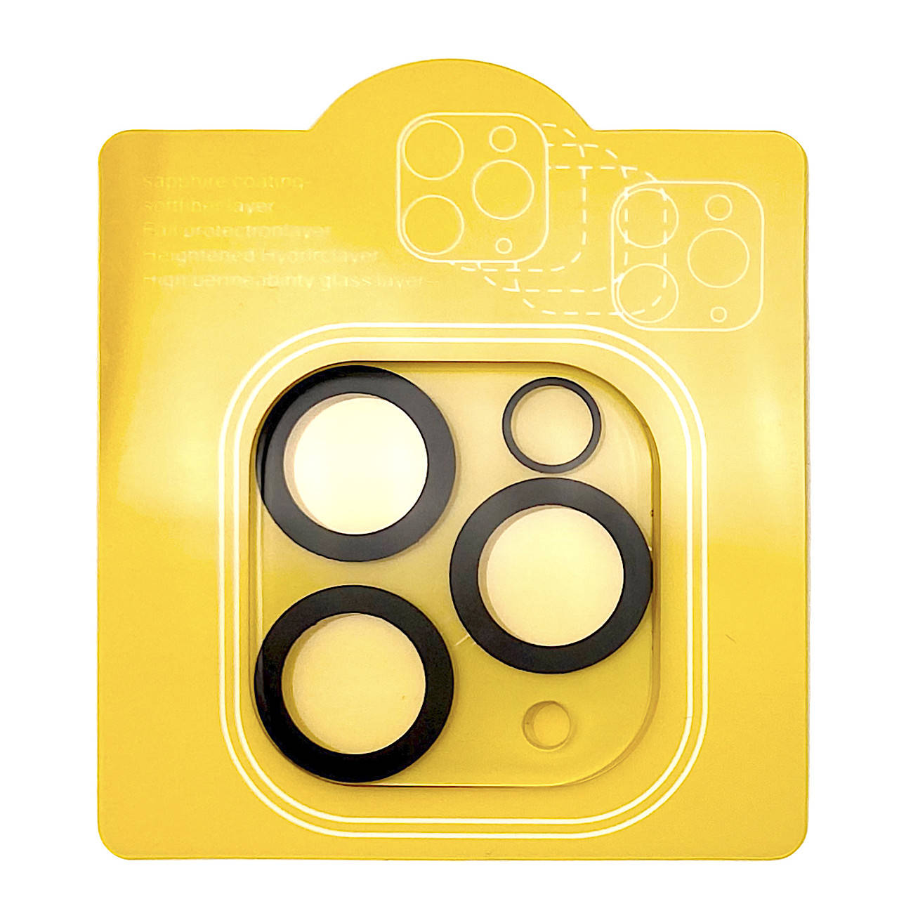 

Защитное стекло на камеру 3D Clear Glass для Apple iPhone 11 Pro Max (09869) (black), Черный